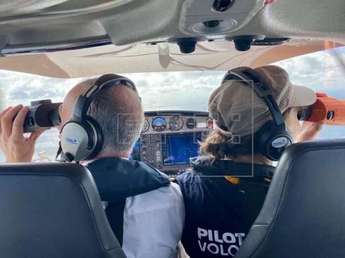 Imagen facilitada por Pilotes Volontaires del avión Colibri 2 durante un vuelo de búsqueda / EFE Pilotes Volontaires